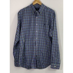 Ralph Lauren Shirt Men's XL Slim Fit Plaid Button Up‎ Long sleeve Blue/green